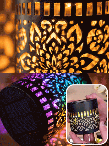 Solar Mandala Fence Lights, Outdoor Wall Decor