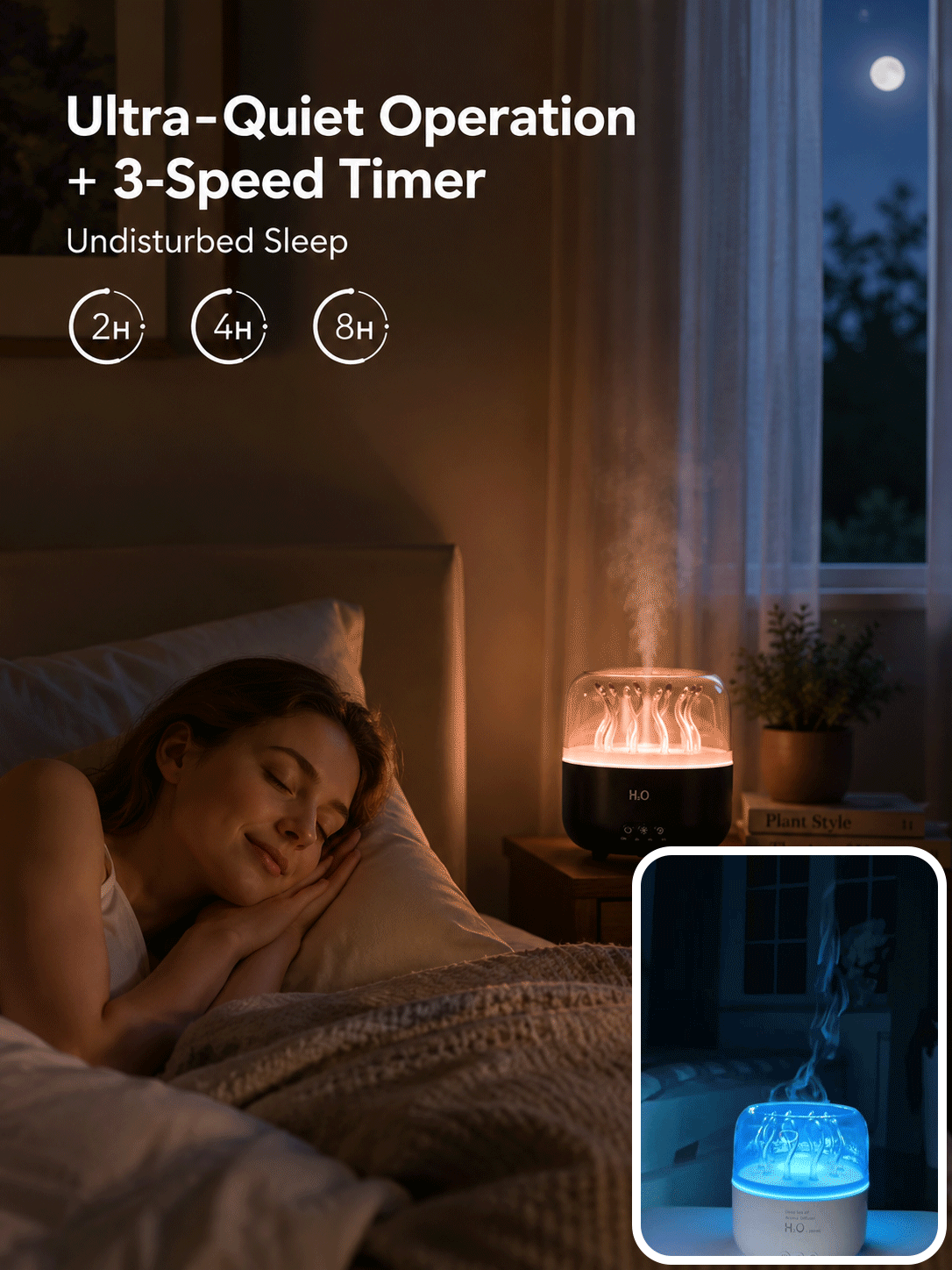 Rotating Seaweed Aroma Diffuser & Cool Mist Humidifier