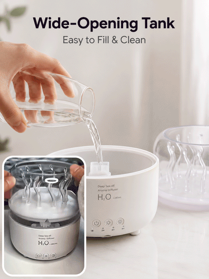 Rotating Seaweed Aroma Diffuser & Cool Mist Humidifier