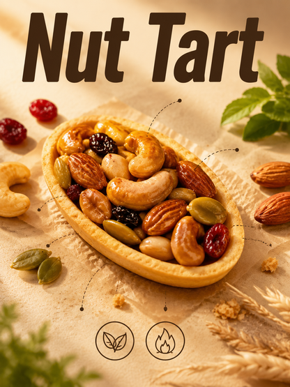 Crispy Nut Boat Cookies - Cashew & Almond Mixed Snack, Cocoa/Matcha/Original Flavor