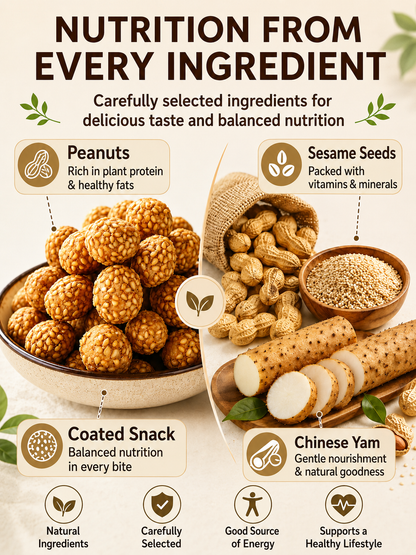 Sesame Coated Yam Peanuts. Original Flavor