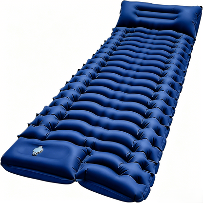 Ultra-Light Inflatable Camping Sleeping Pad with Built-in Foot Pump